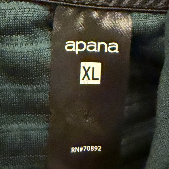 Apana Men’s Dark Green Horizontal Ribbed Pullover Hoodie Size XL - Picture 3 of 3